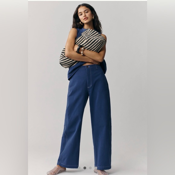 Anthropologie Pants - Anthropologie mauve curve puddle pants size 14 tall